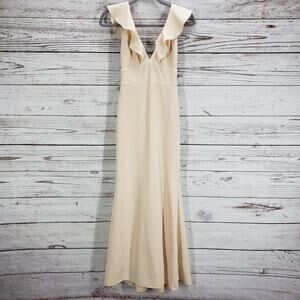 Lulus  Perfect Opportunity Women's Peachy Ruffles Maxi Dress Size XS